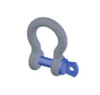SHACKLE 1/4" SCREW PIN ANCHOR, SILVER / GALVANIZED